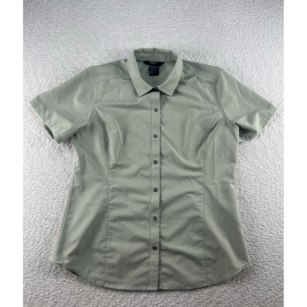 5.11 Tactical Womens Shirt Size Large Button Up‎ Green